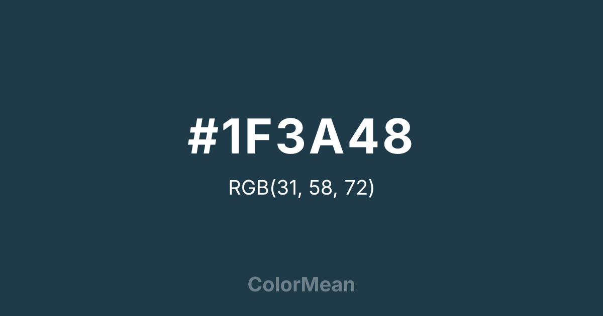 #1F3A48 color swatch