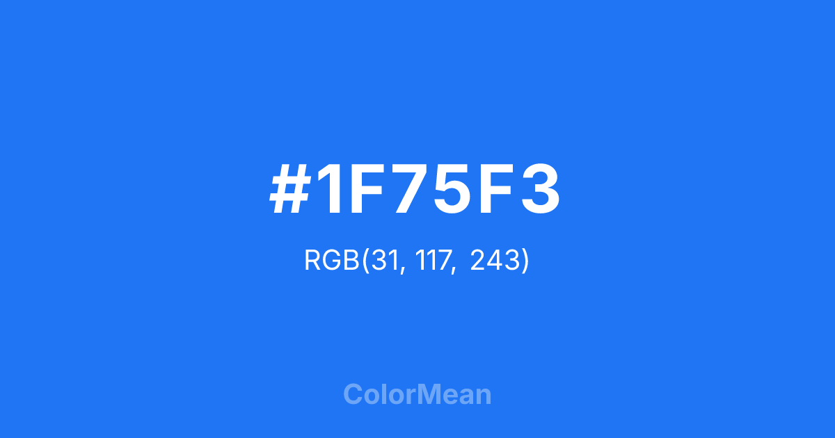 #1F75F3 color swatch