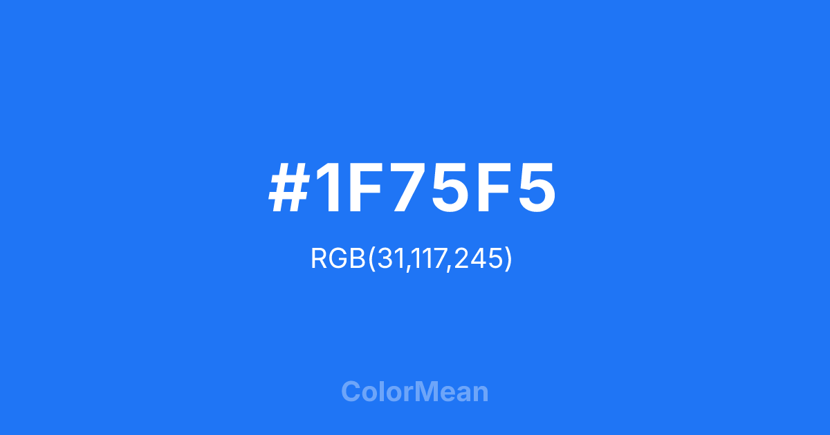 #1F75F5 color swatch