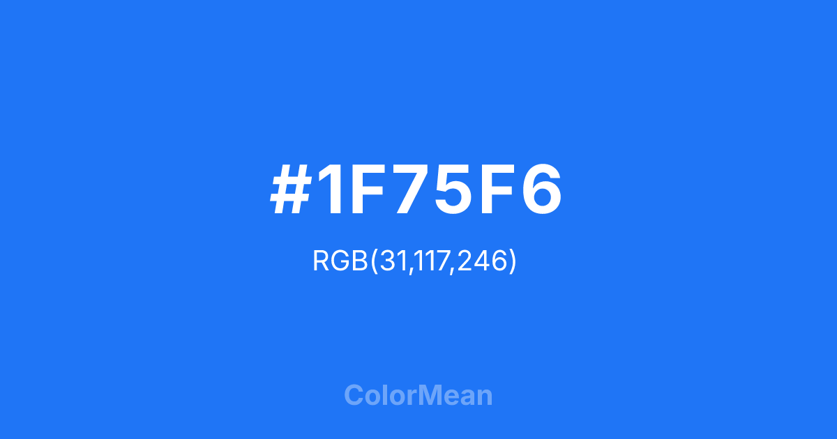 #1F75F6 color swatch