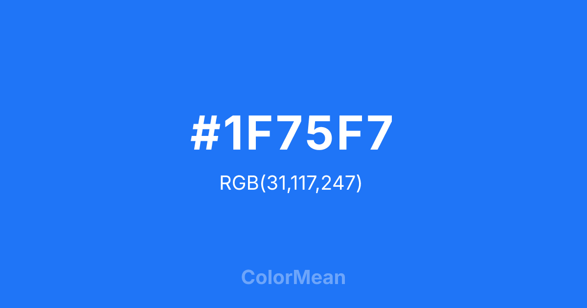 #1F75F7 color swatch