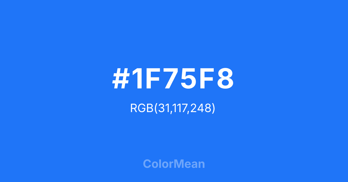 #1F75F8 color swatch