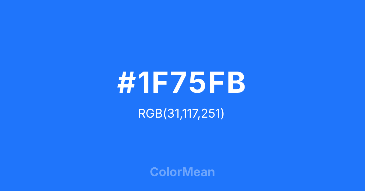 #1F75FB color swatch