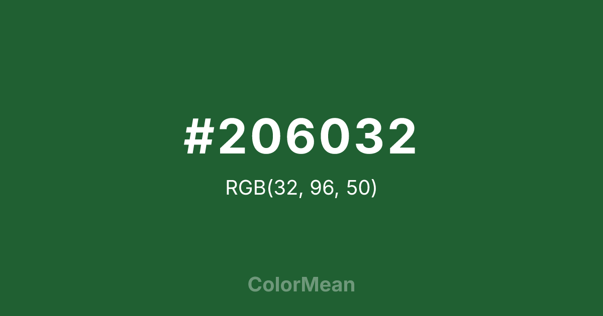 #206032 color swatch