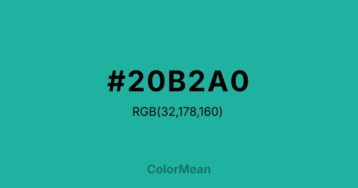 #20B2A0 color swatch