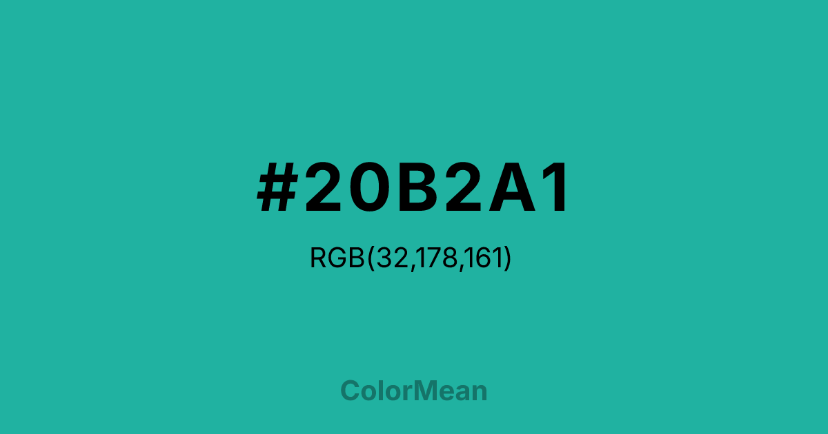 #20B2A1 color swatch