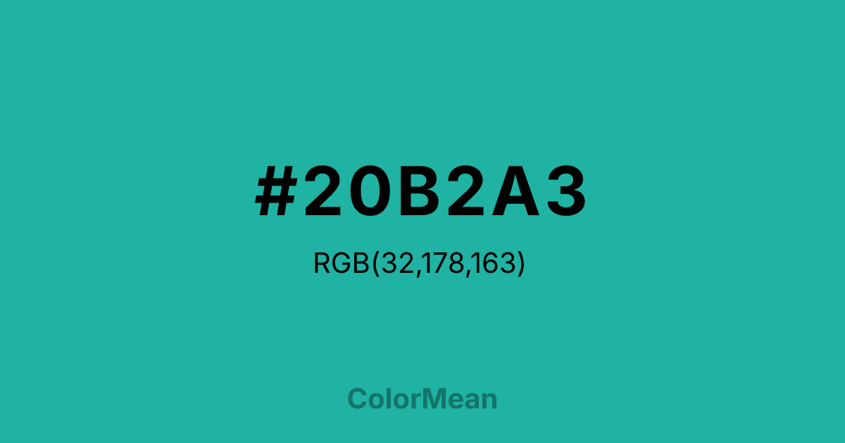 #20B2A3 color swatch