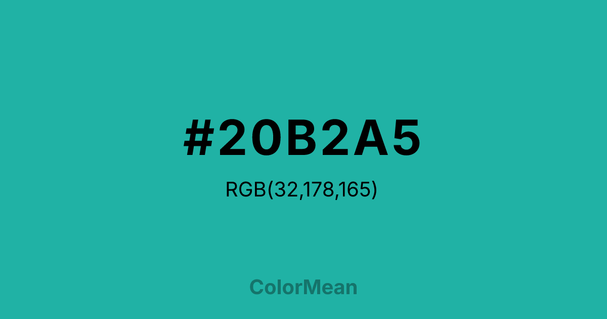 #20B2A5 color swatch