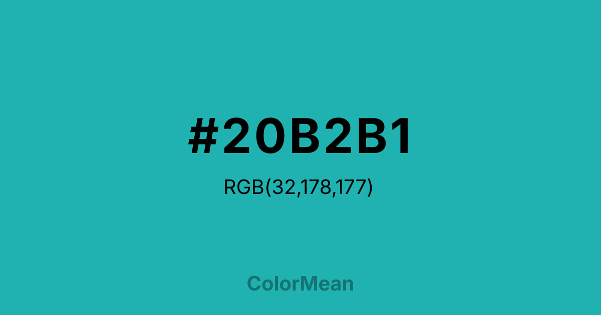 #20B2B1 color swatch