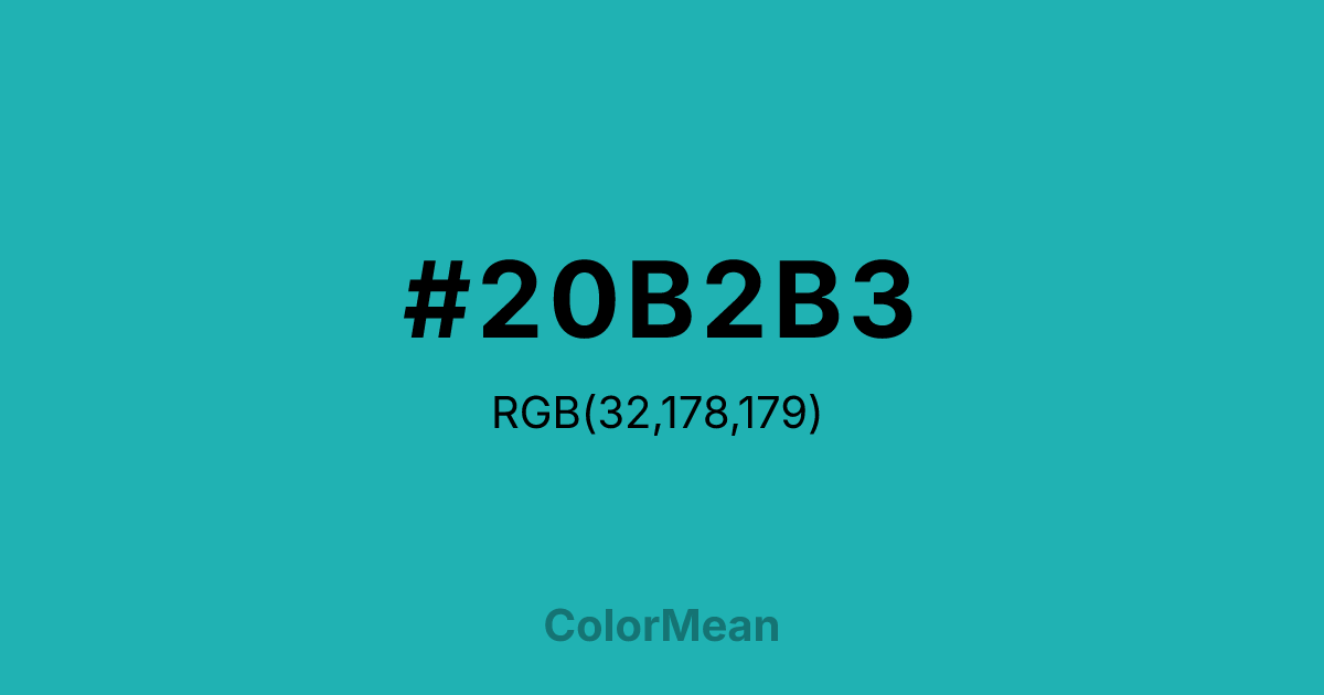 #20B2B3 color swatch