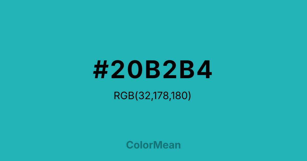 #20B2B4 color swatch