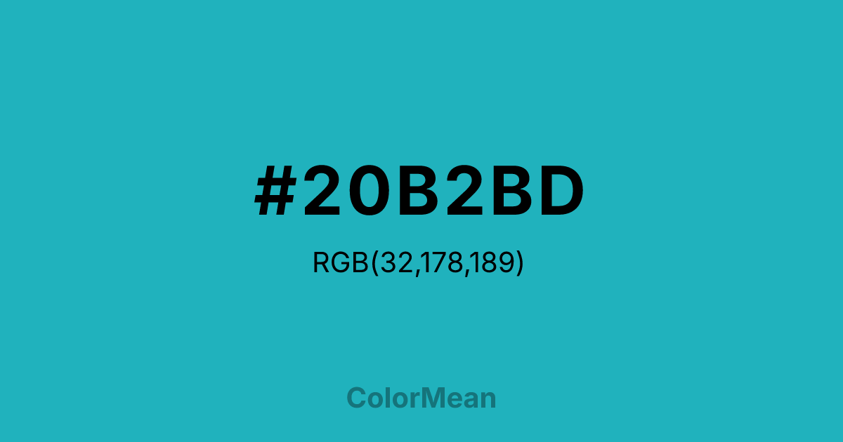 #20B2BD color swatch