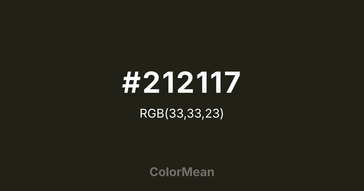#212117 color swatch