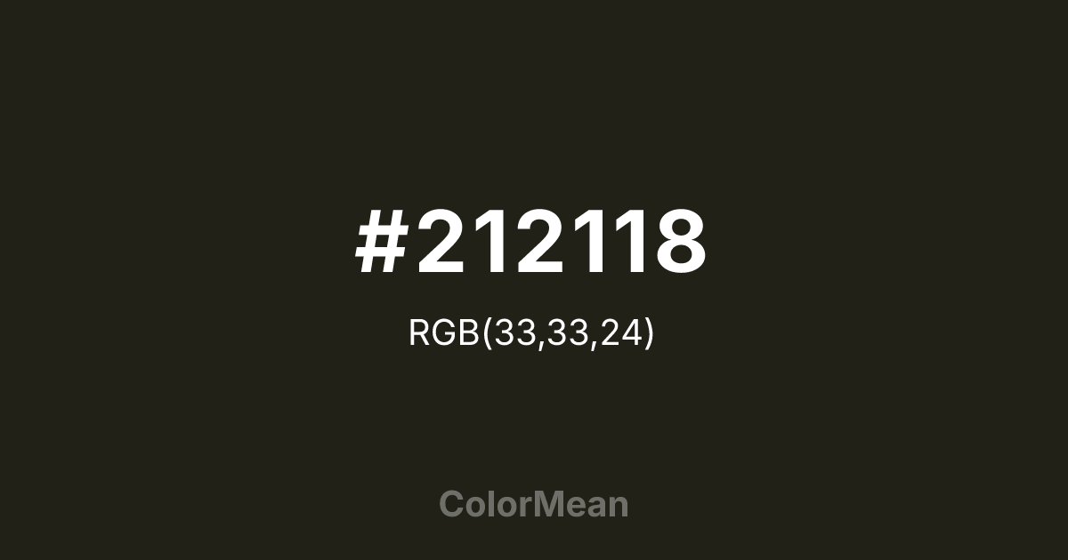 #212118 color swatch