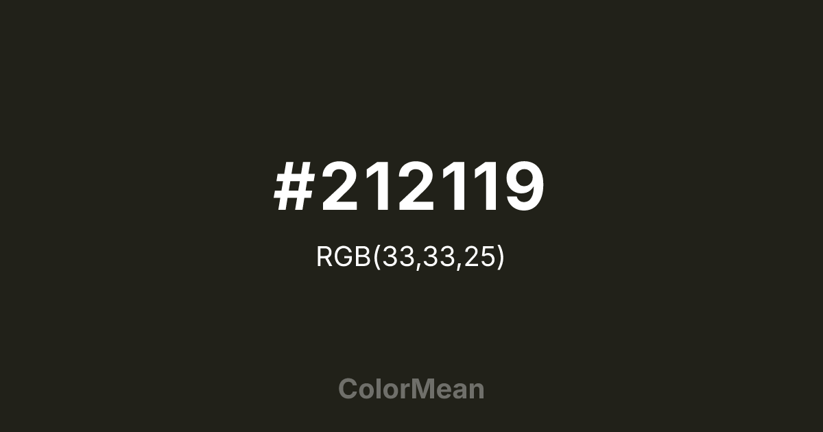 #212119 color swatch