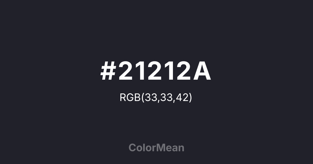 #21212A color swatch