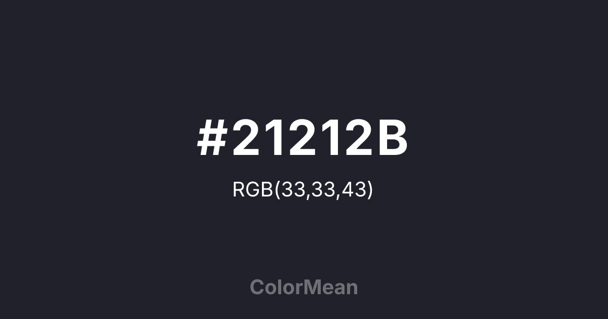 #21212B color swatch