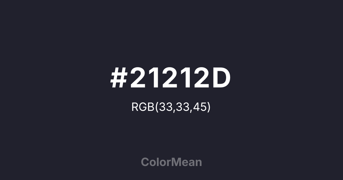 #21212D color swatch