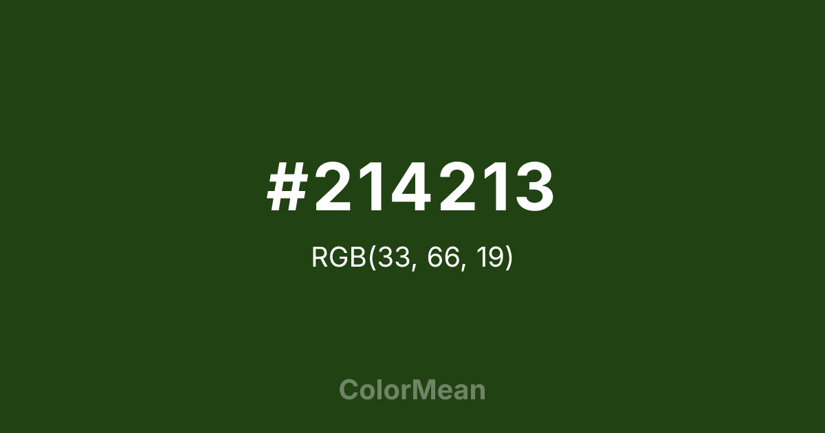 #214213 color swatch