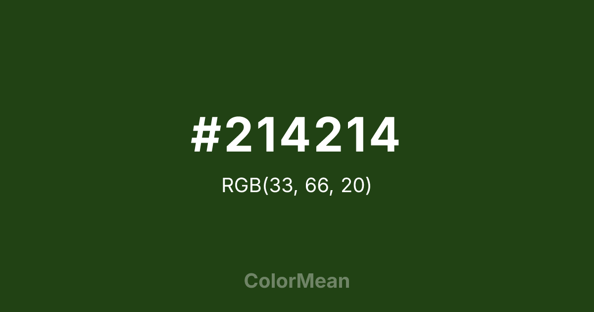 #214214 color swatch