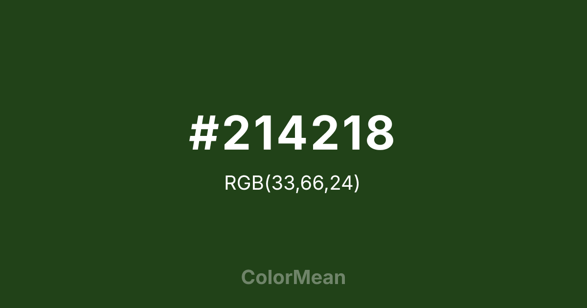 #214218 color swatch