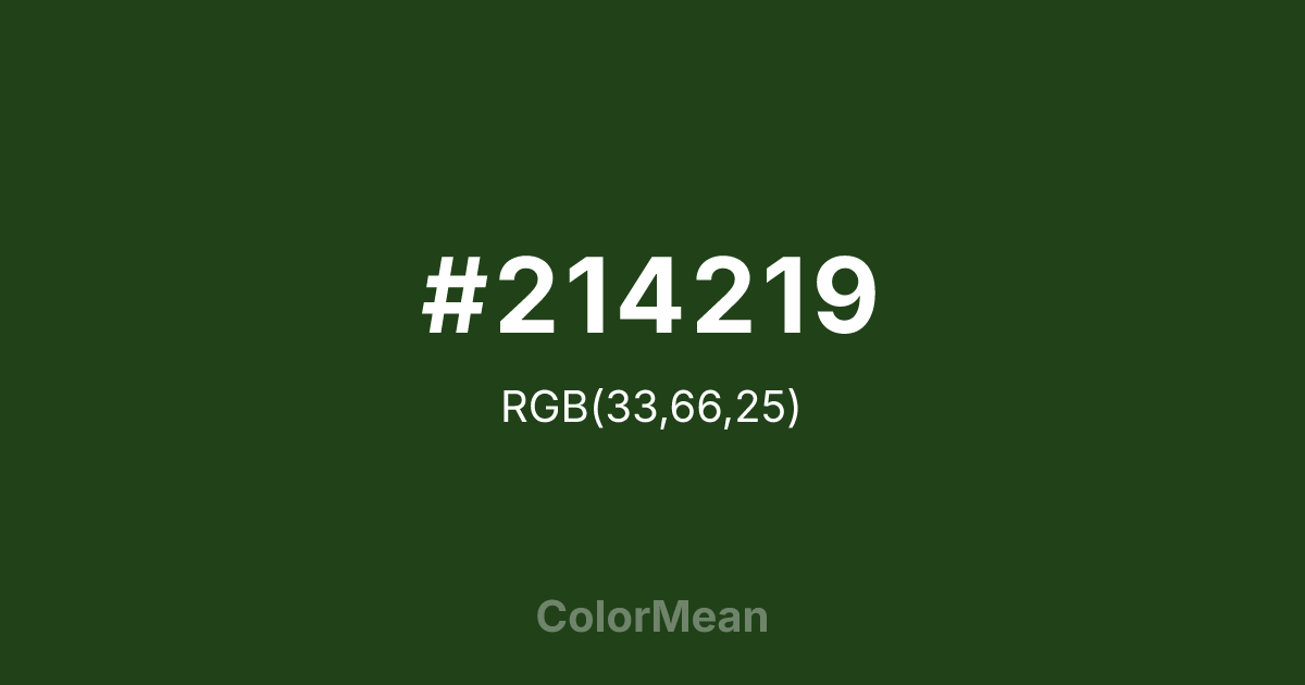 #214219 color swatch
