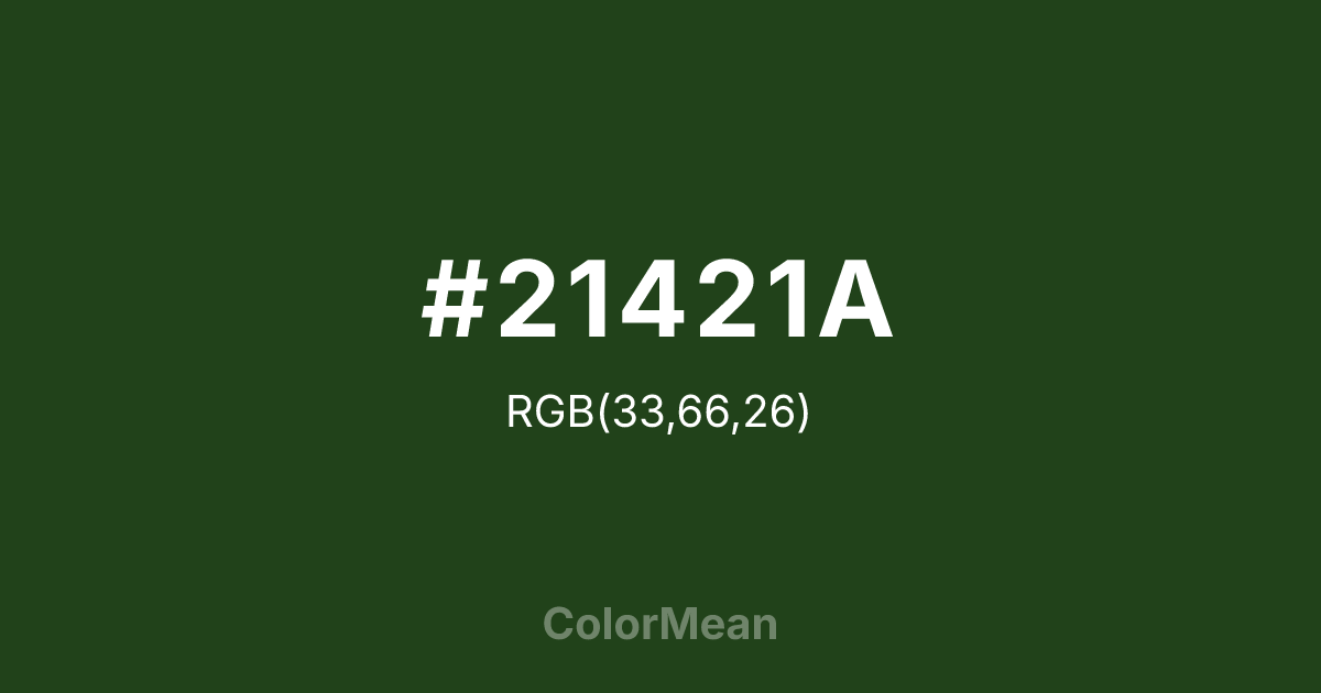 #21421A color swatch