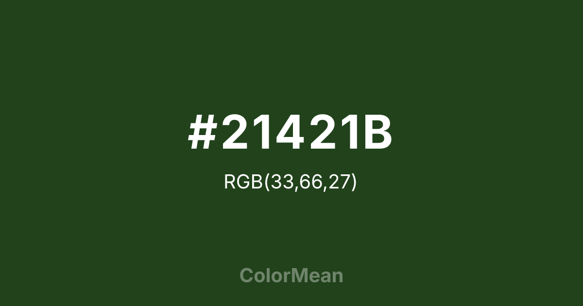 #21421B color swatch