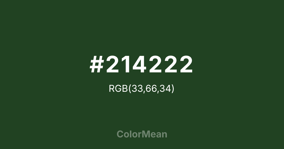#214222 color swatch