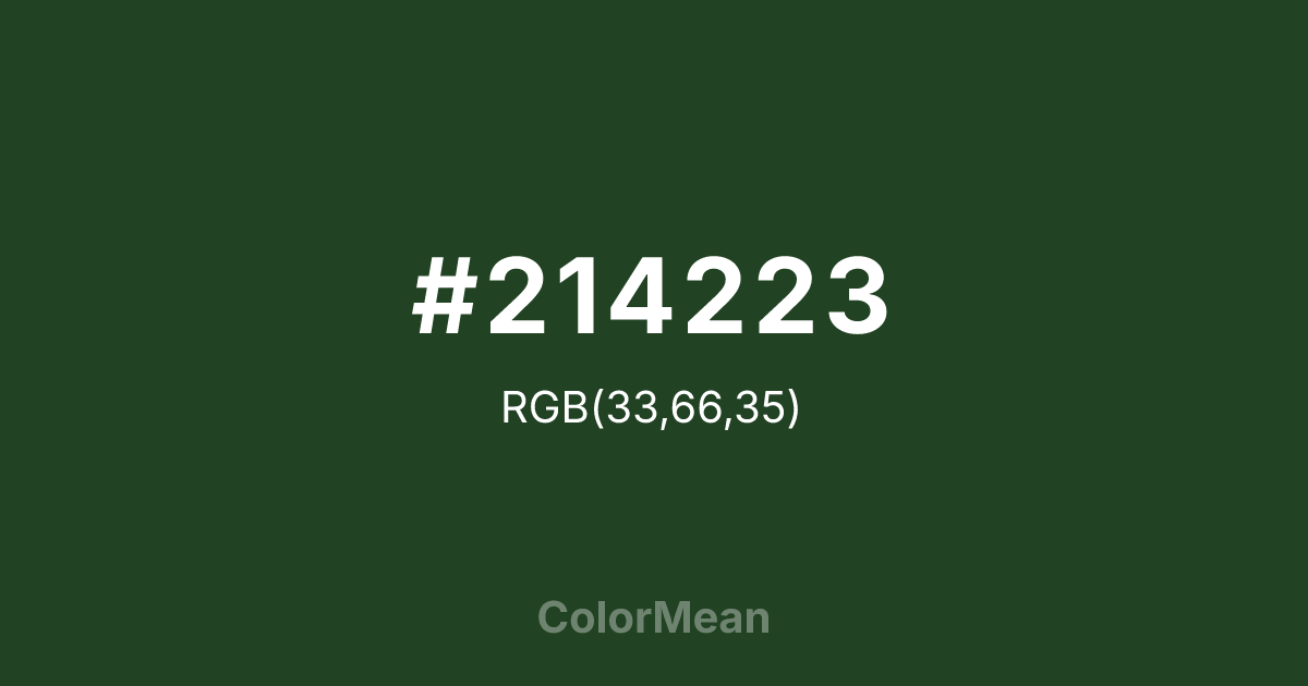 #214223 color swatch