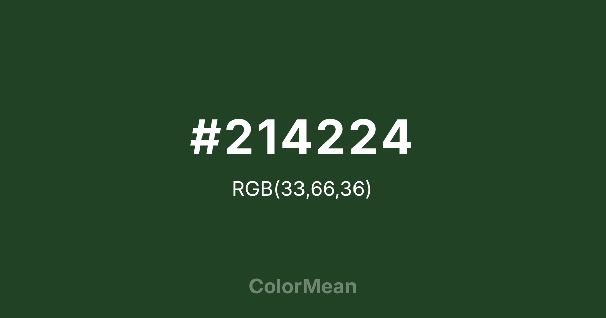 #214224 color swatch