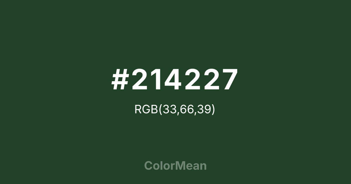 #214227 color swatch