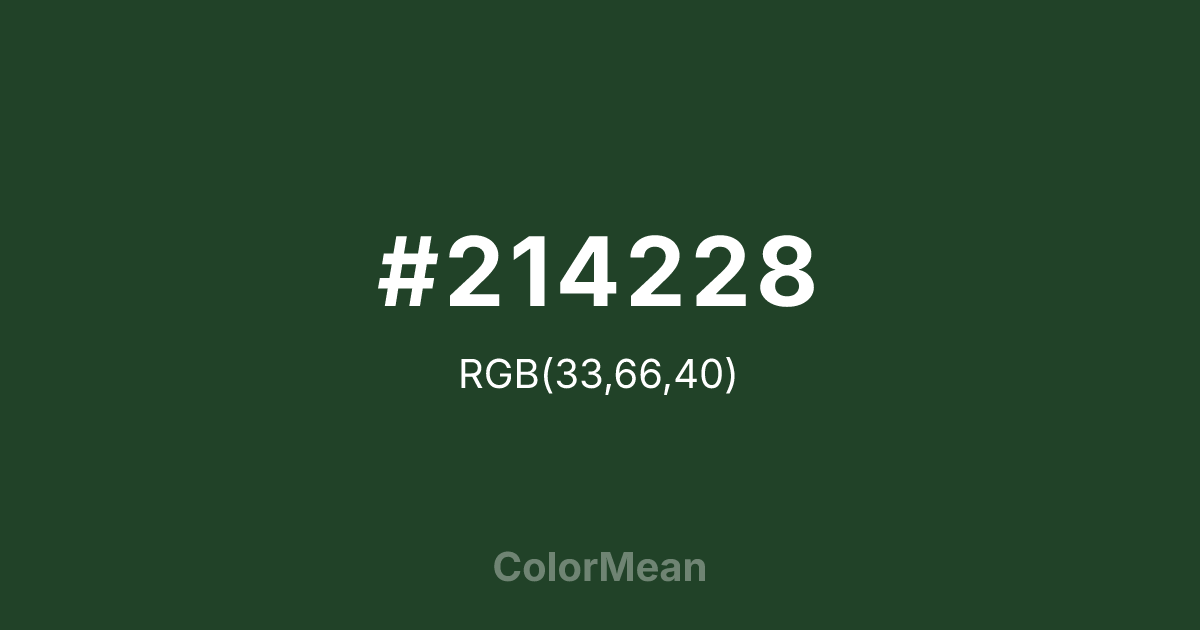 #214228 color swatch