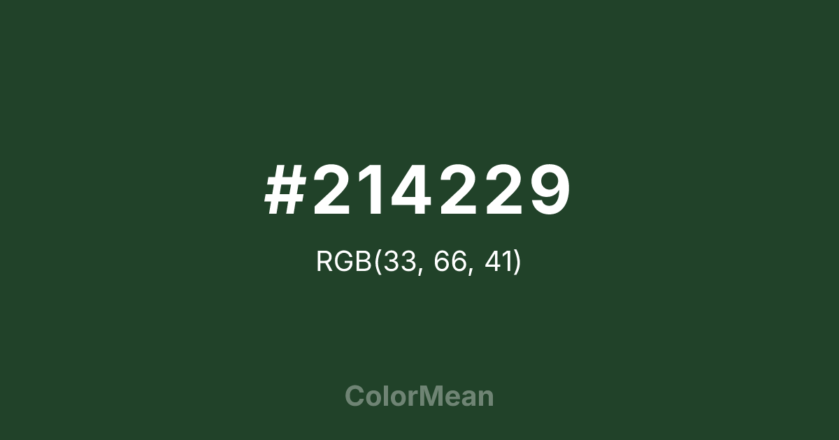 #214229 color swatch