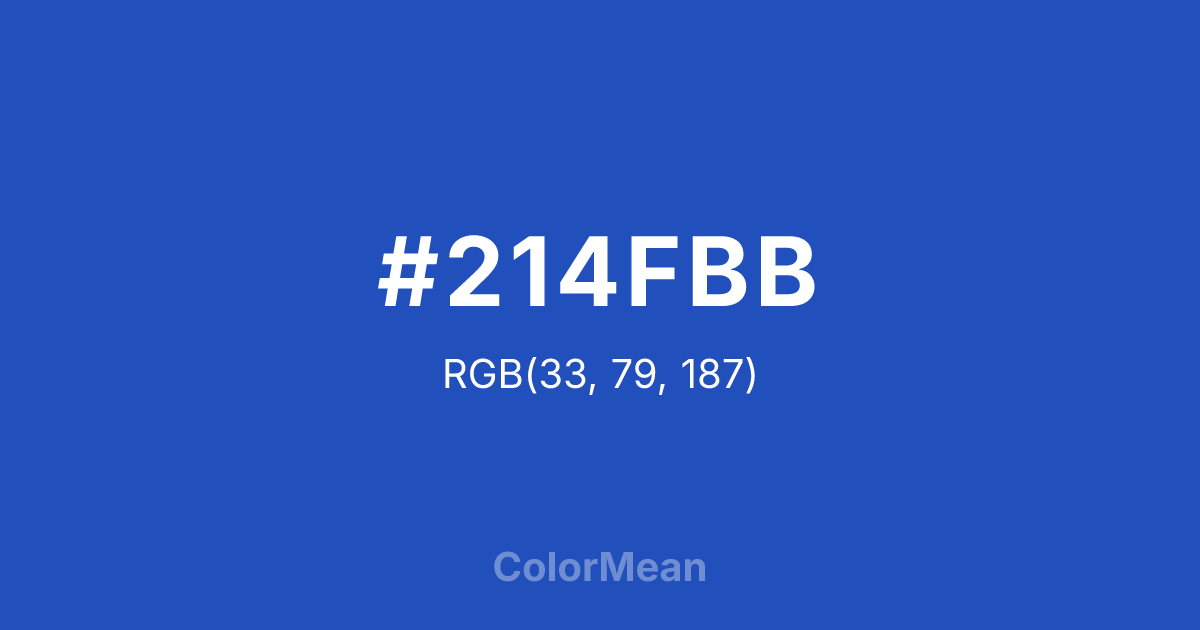 #214FBB color swatch
