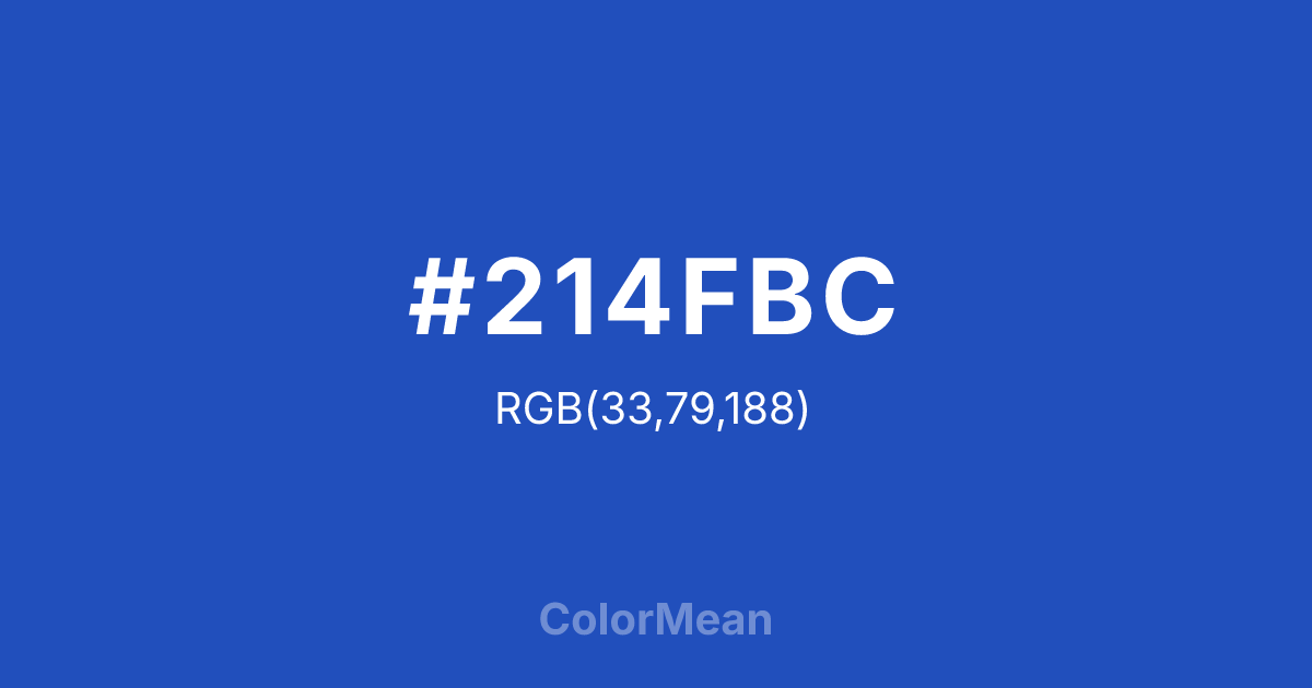 #214FBC color swatch
