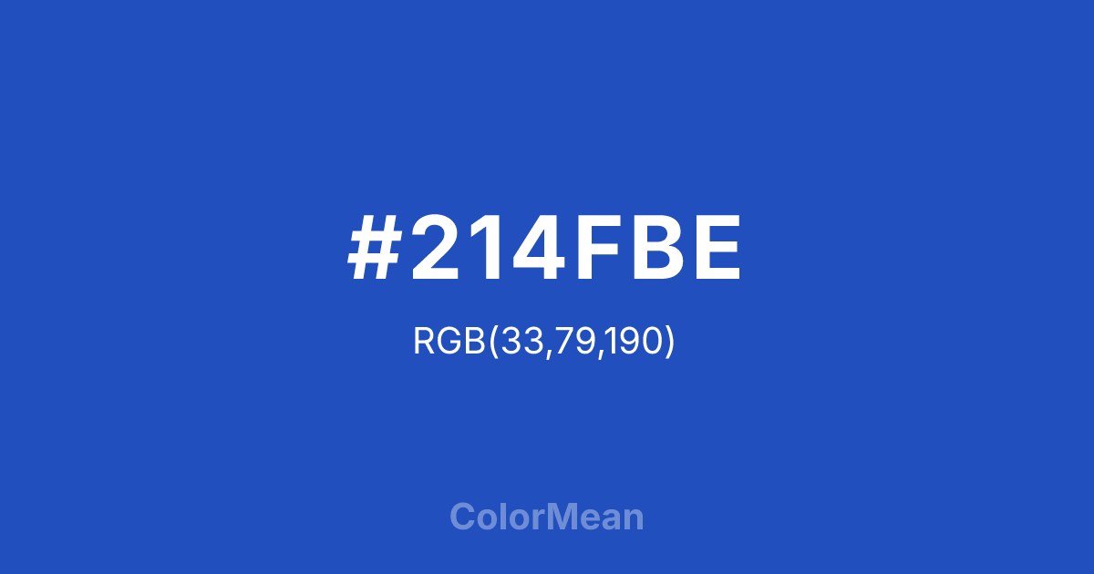 #214FBE color swatch