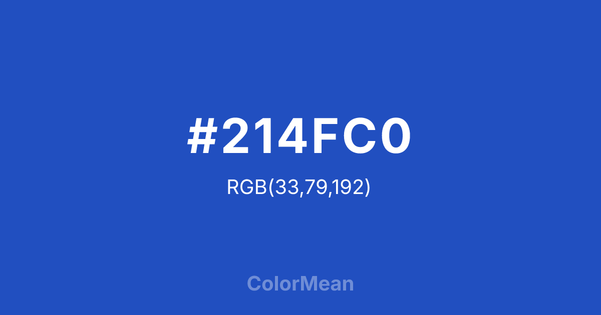 #214FC0 color swatch