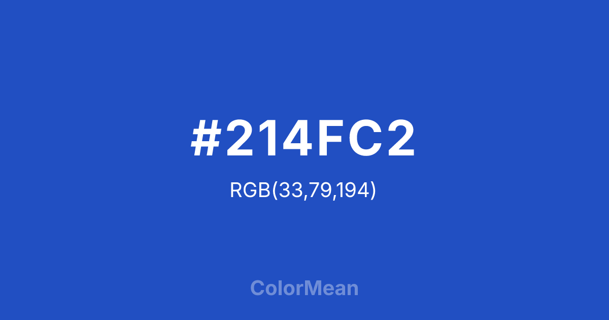 #214FC2 color swatch