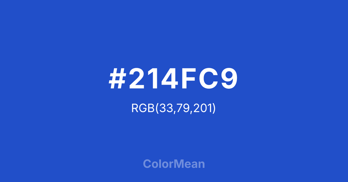 #214FC9 color swatch