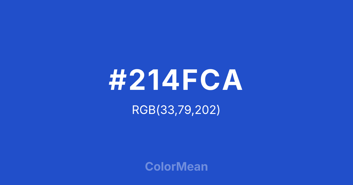 #214FCA color swatch