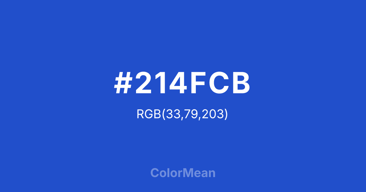 #214FCB color swatch