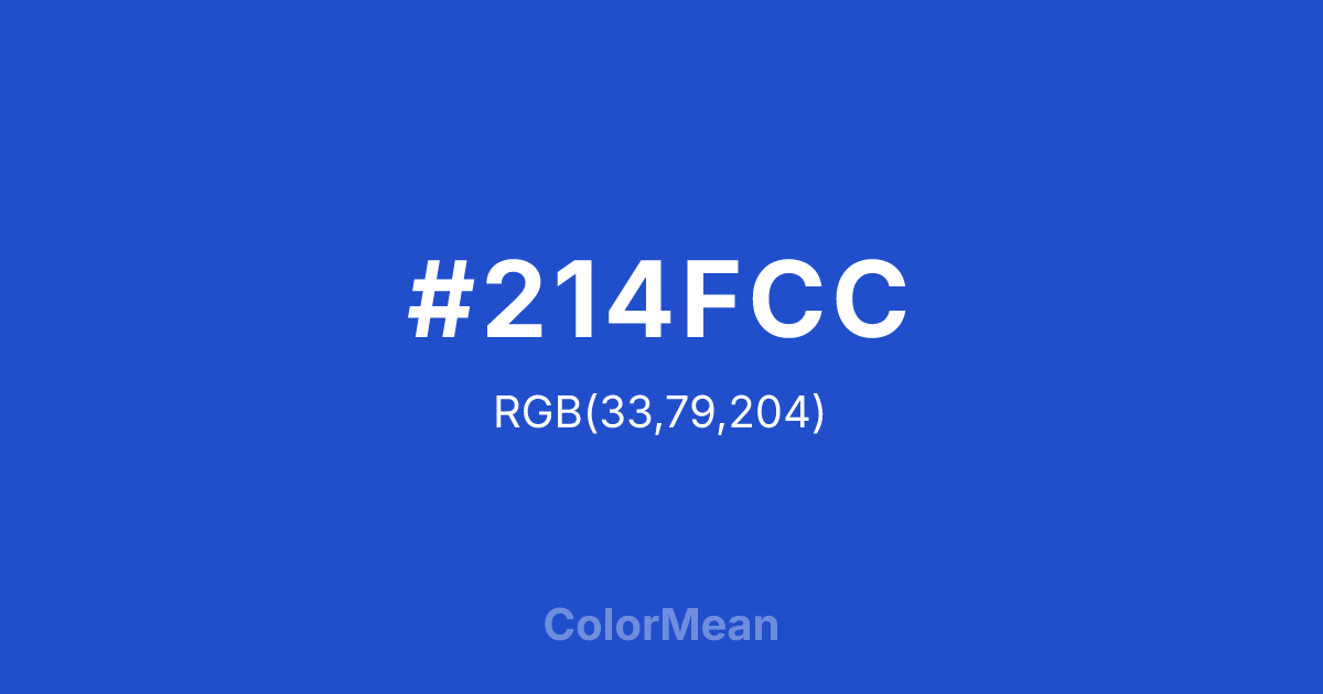 #214FCC color swatch
