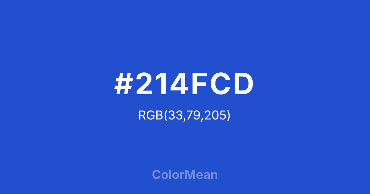#214FCD color swatch