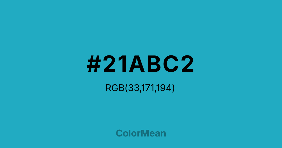 #21ABC2 color swatch