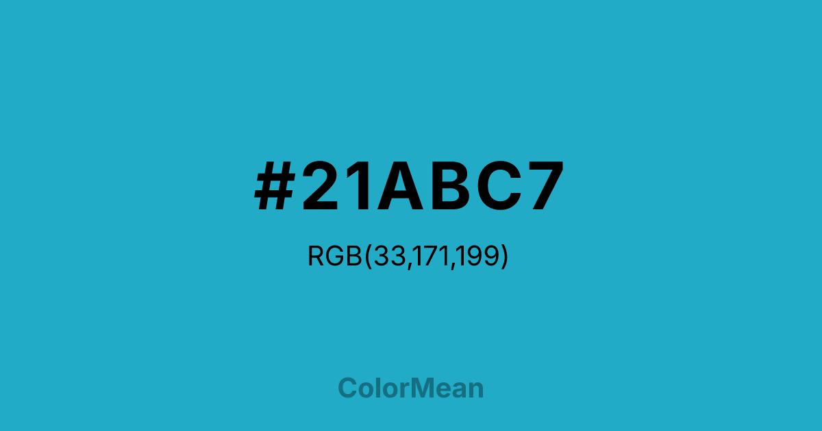 #21ABC7 color swatch