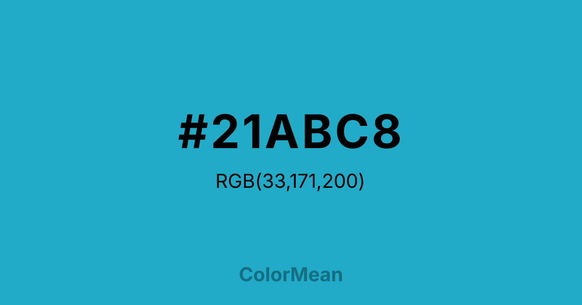 #21ABC8 color swatch