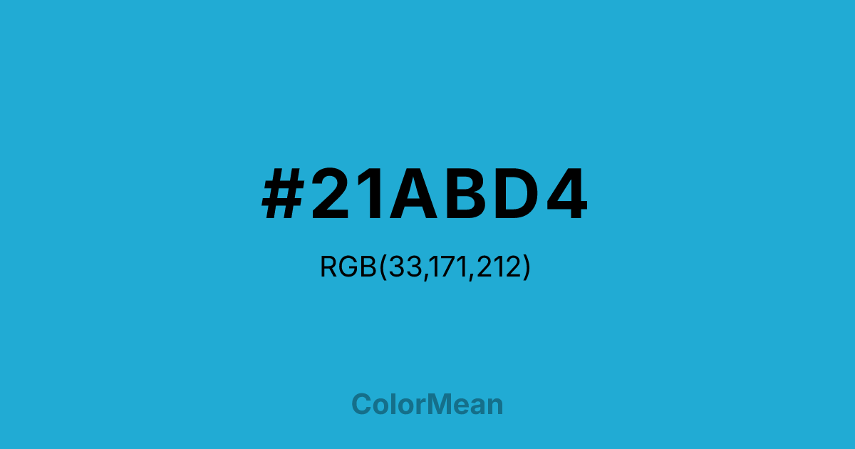 #21ABD4 color swatch