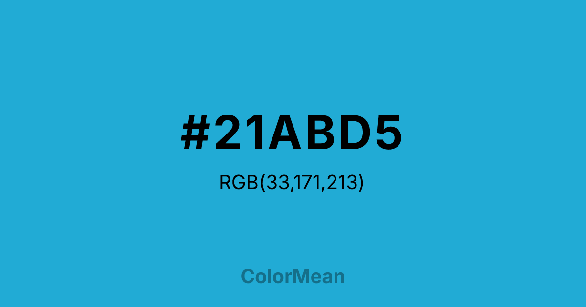#21ABD5 color swatch