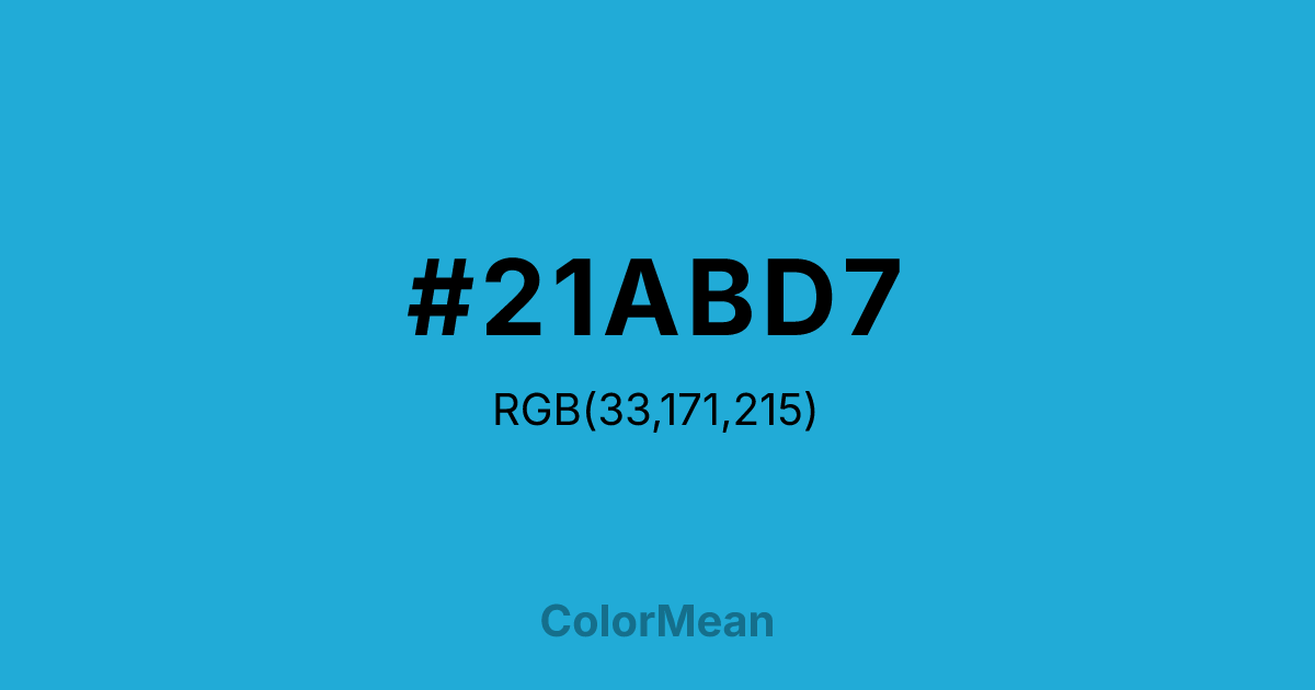 #21ABD7 color swatch